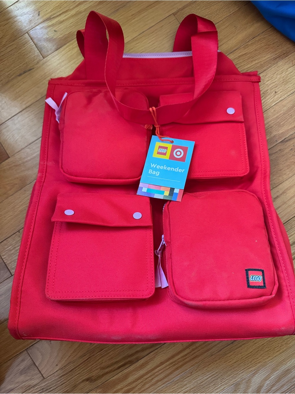 Lego x Target Red Duffel Weekender Bag with Front Pockets
